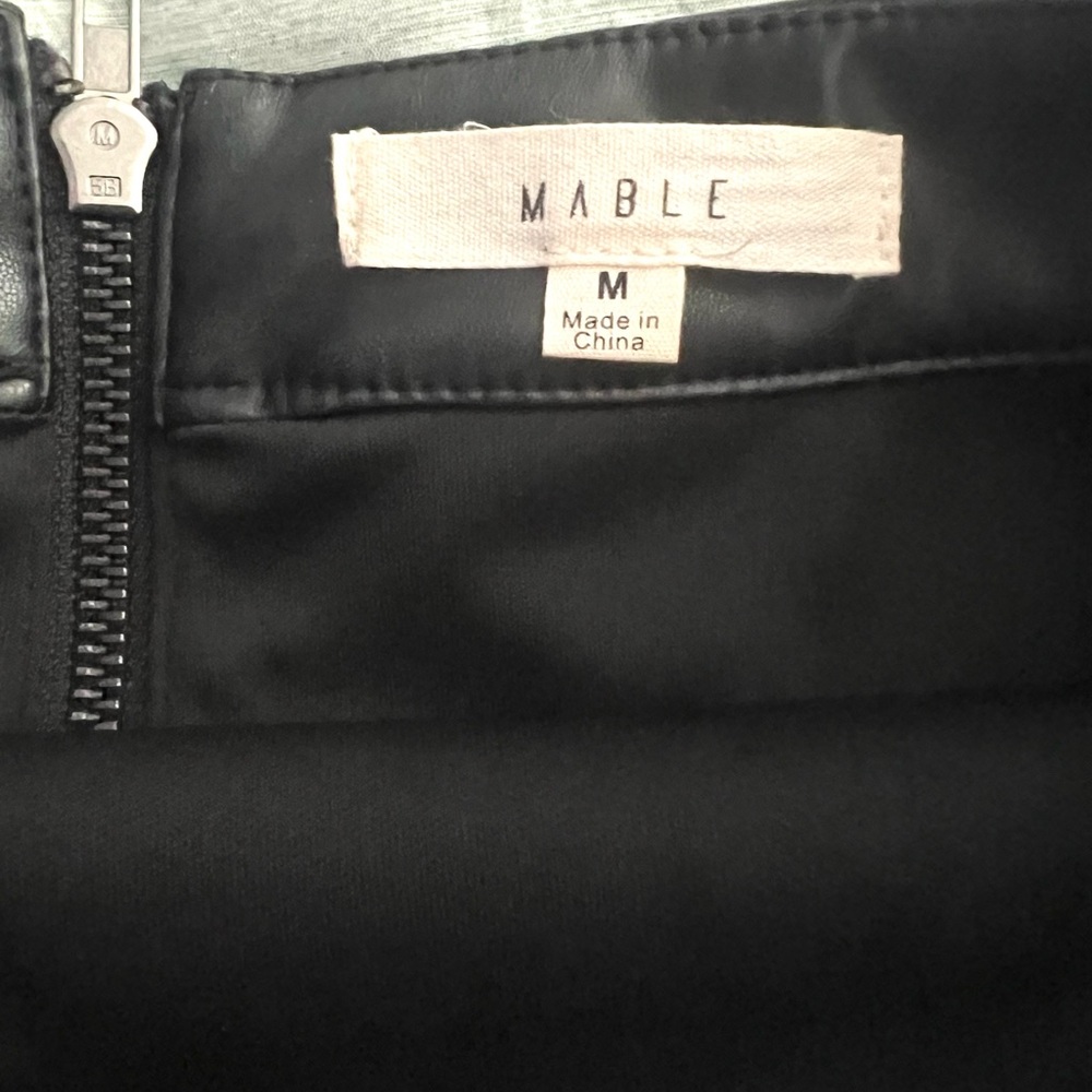 MARBLE Black Asymmetrical Mini Skirt - Picture 4 of 4